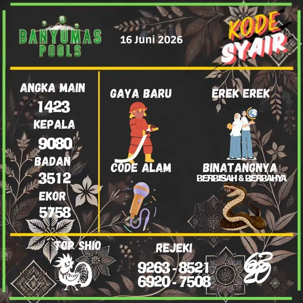 Kode Syair Banyumas Pools Juni 2026