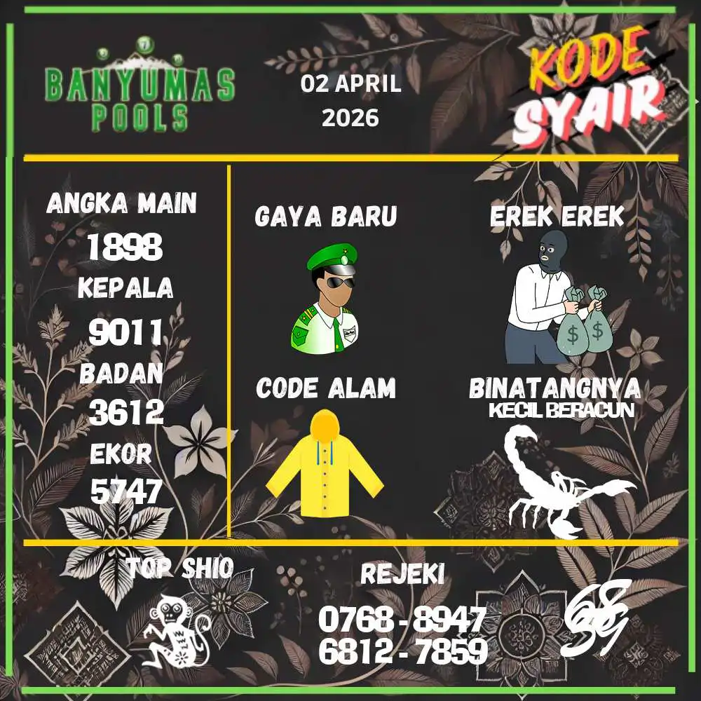 Kode Syair Banyumas Pools April 2026