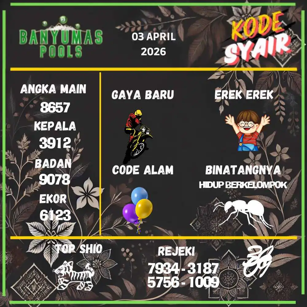 Kode Syair Banyumas Pools April 2026