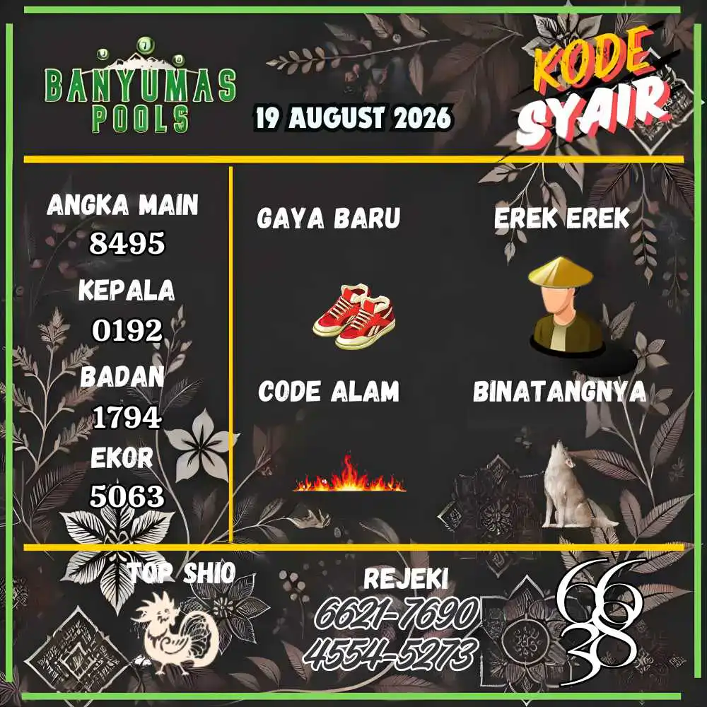 Kode Syair Banyumas Pools Agustus 2026
