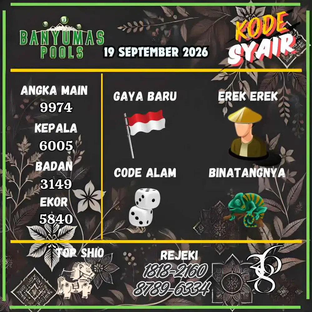 Kode Syair Banyumas Pools September 2026