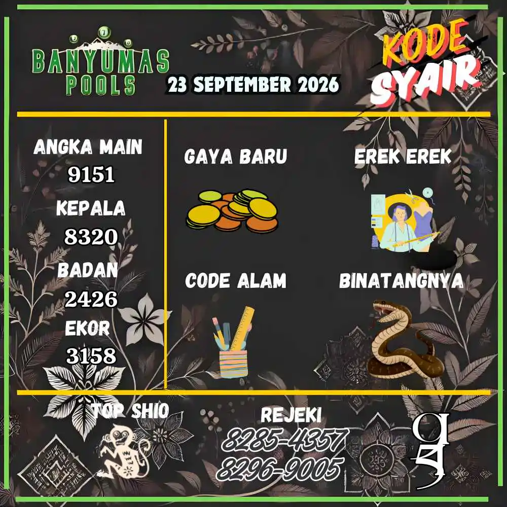 Kode Syair Banyumas Pools September 2026
