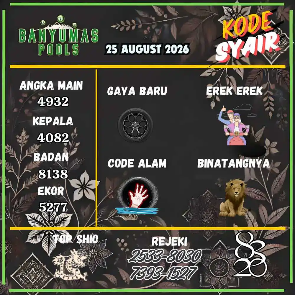 Kode Syair Banyumas Pools Agustus 2026
