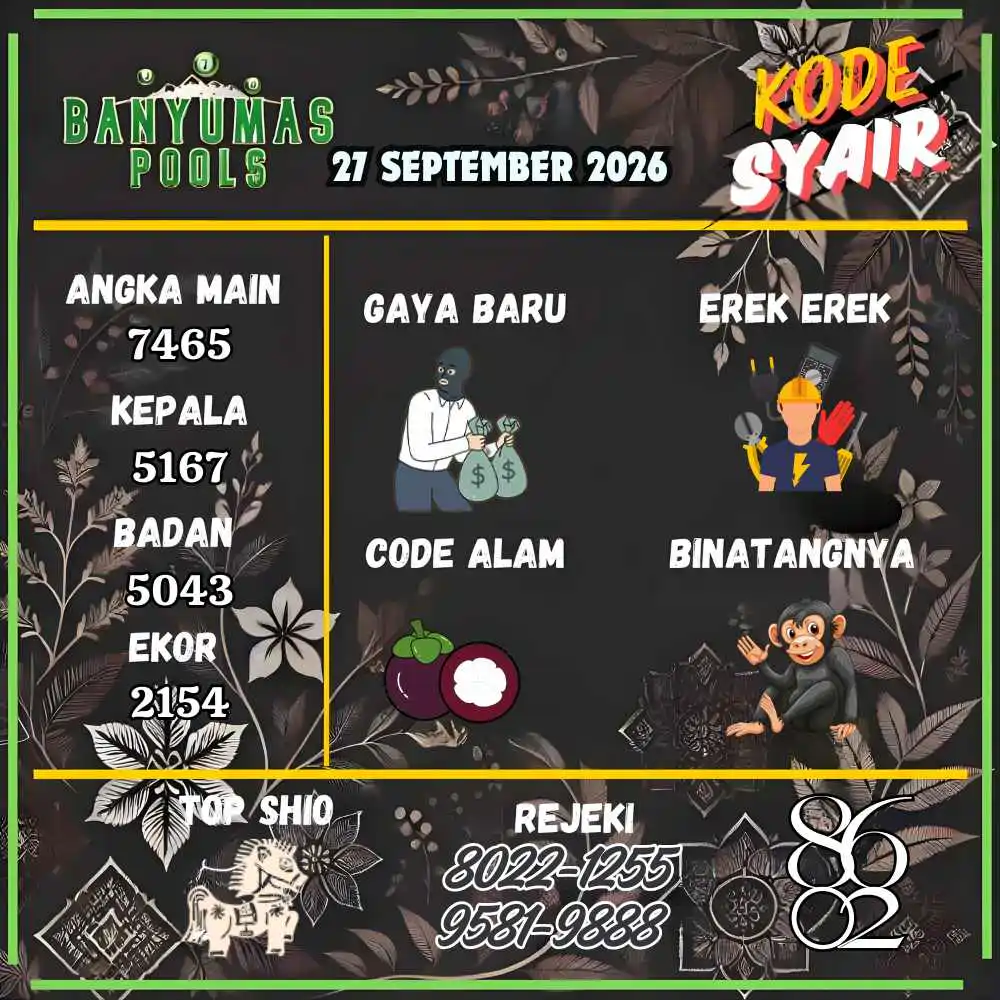 Kode Syair Banyumas Pools September 2026
