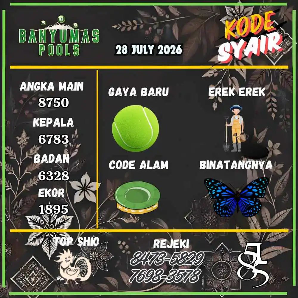 Kode Syair Banyumas Pools Juli 2026
