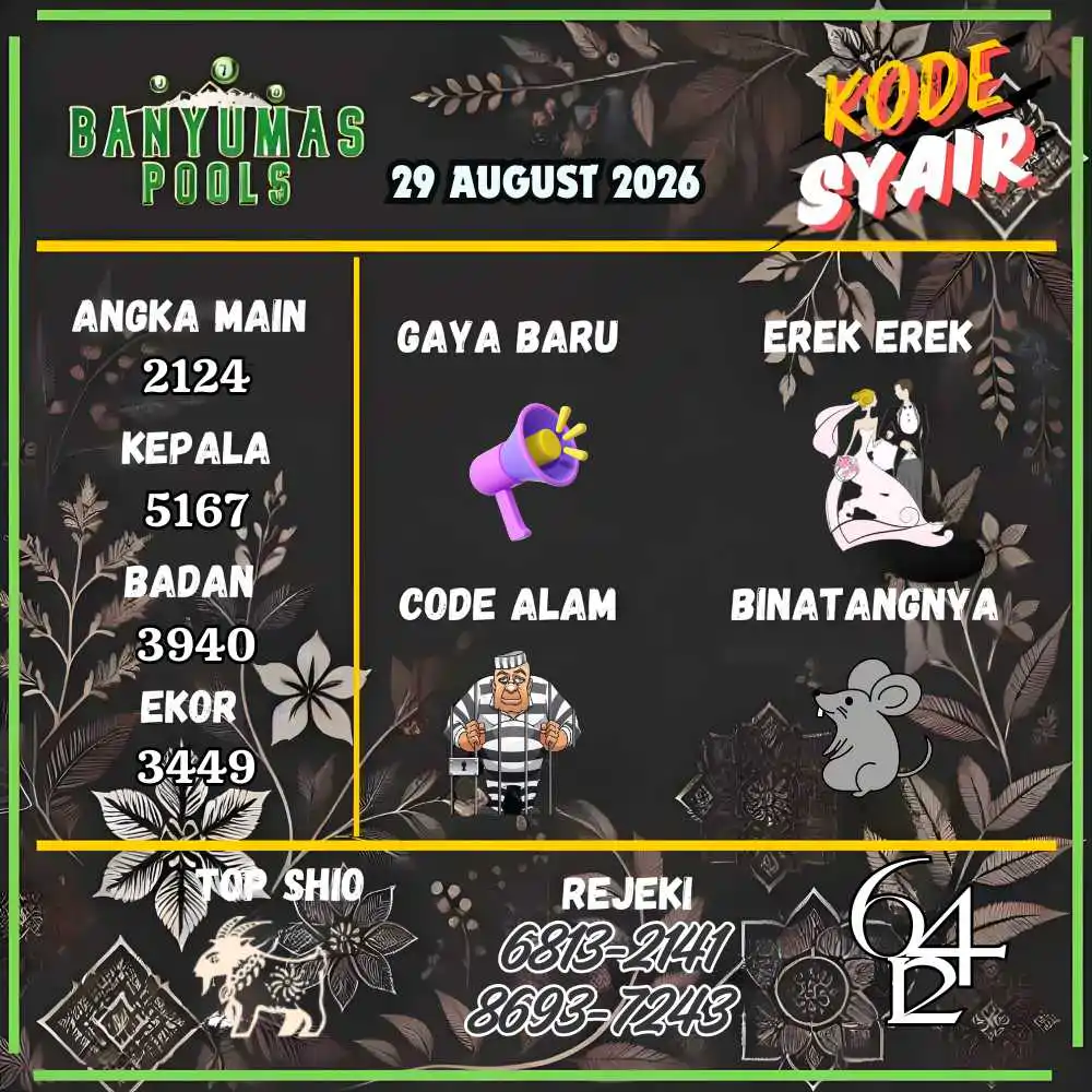 Kode Syair Banyumas Pools Agustus 2026
