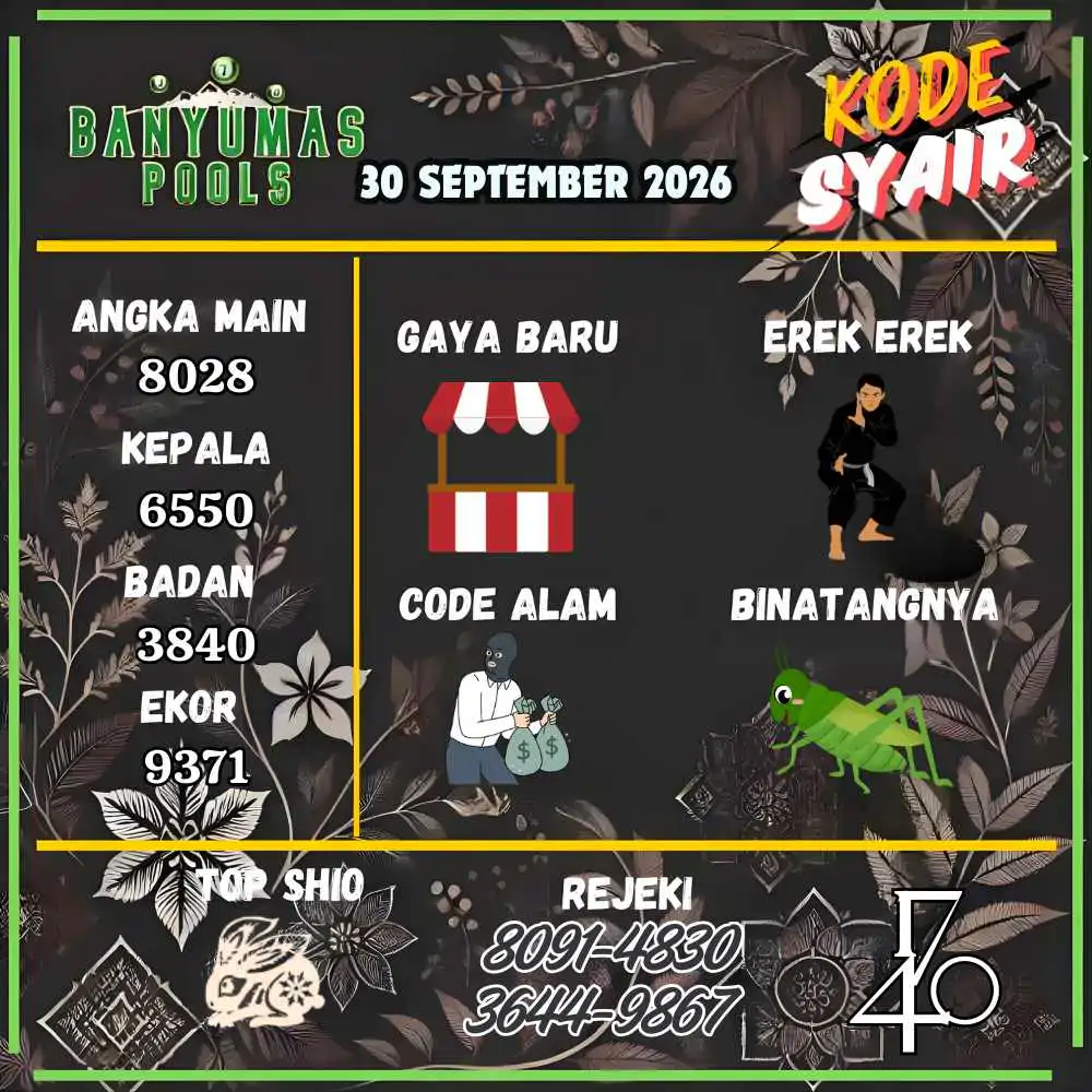 Kode Syair Banyumas Pools September 2026
