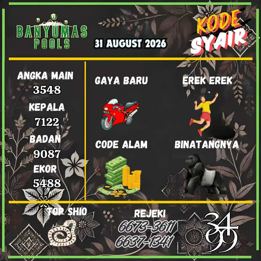 Kode Syair Banyumas Pools Agustus 2026
