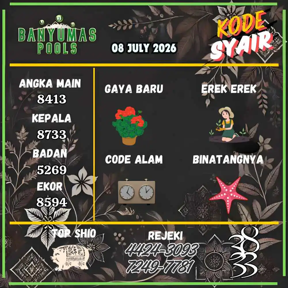 Kode Syair Banyumas Pools Juli 2026
