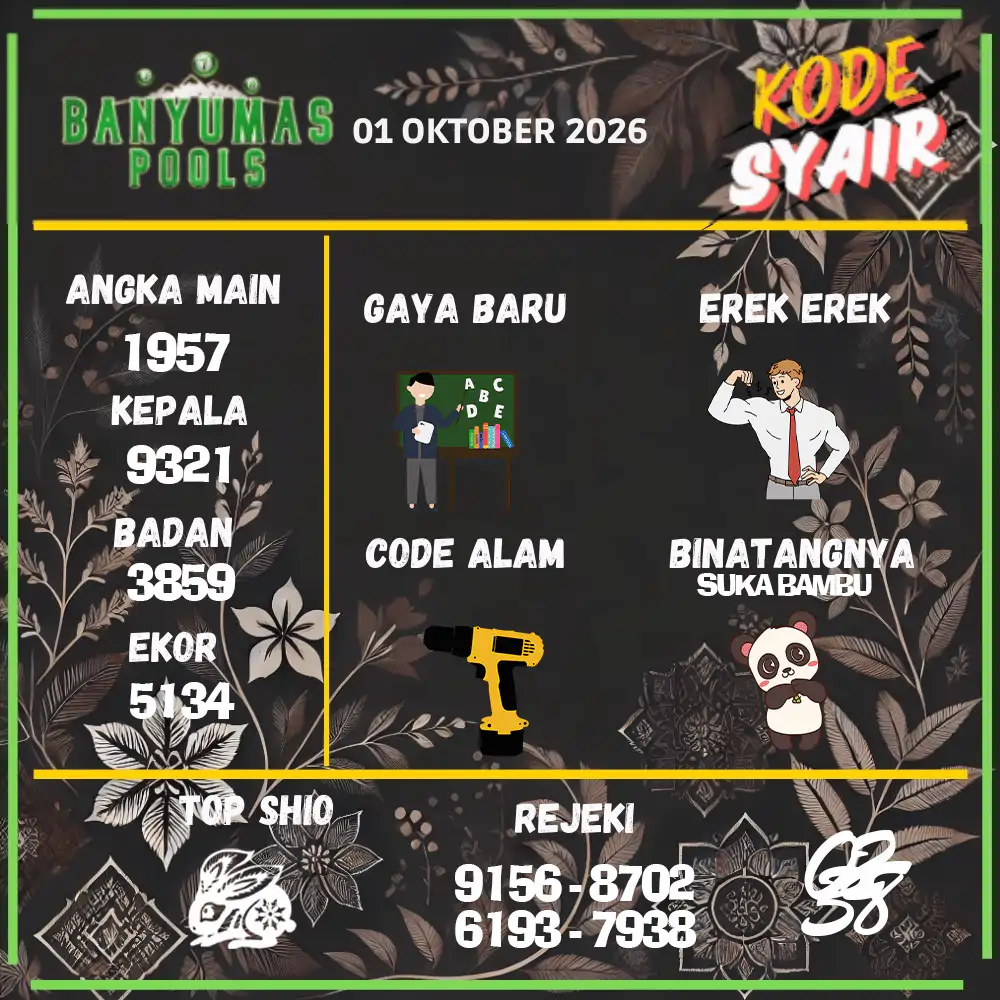 Kode Syair Banyumas Pools Oktober 2026
