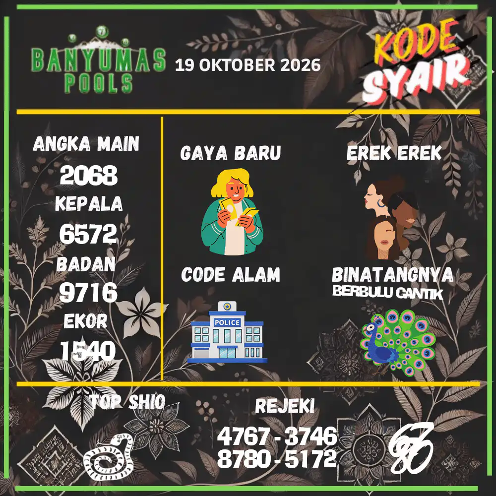 Kode Syair Banyumas Pools Oktober 2026