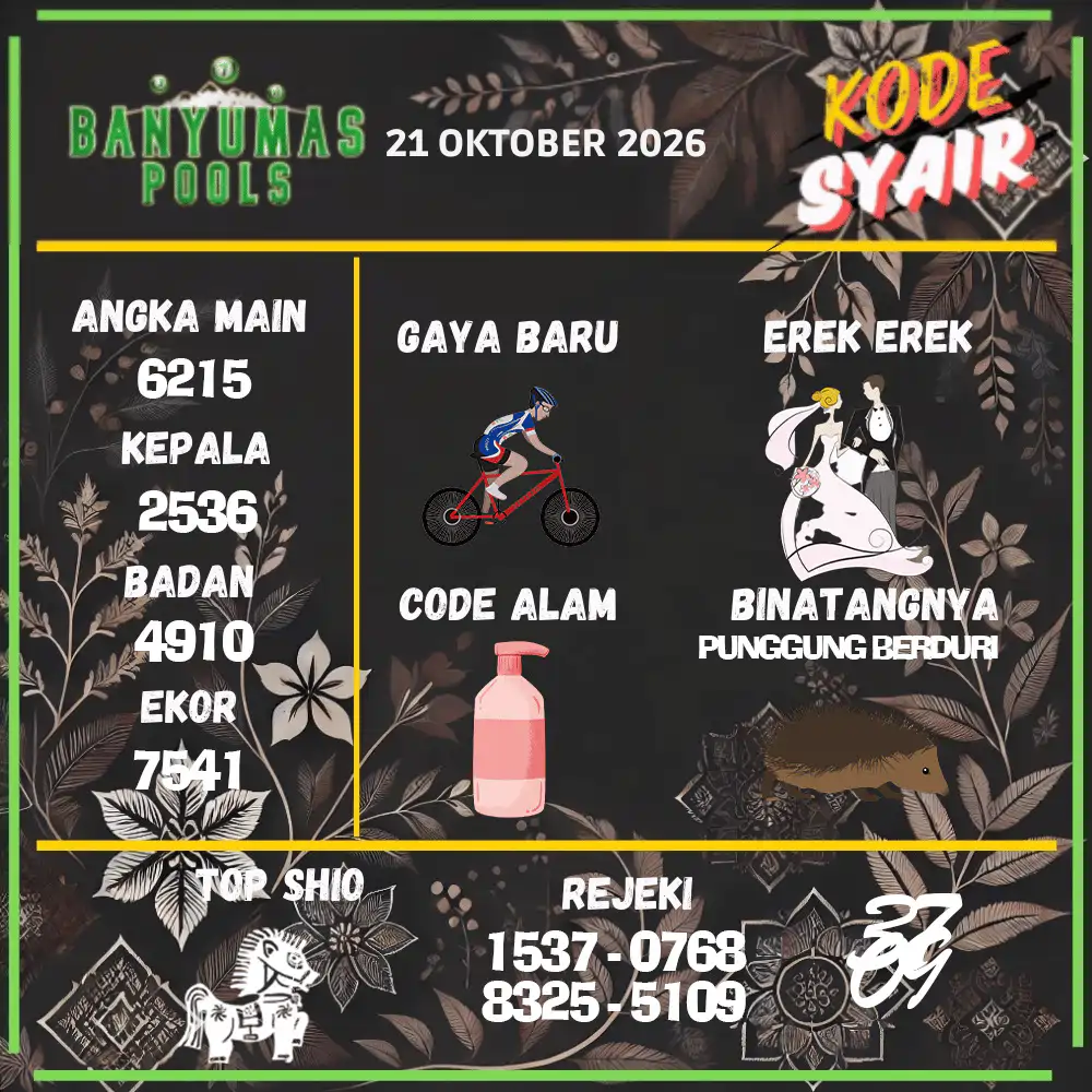 Kode Syair Banyumas Pools Oktober 2026
