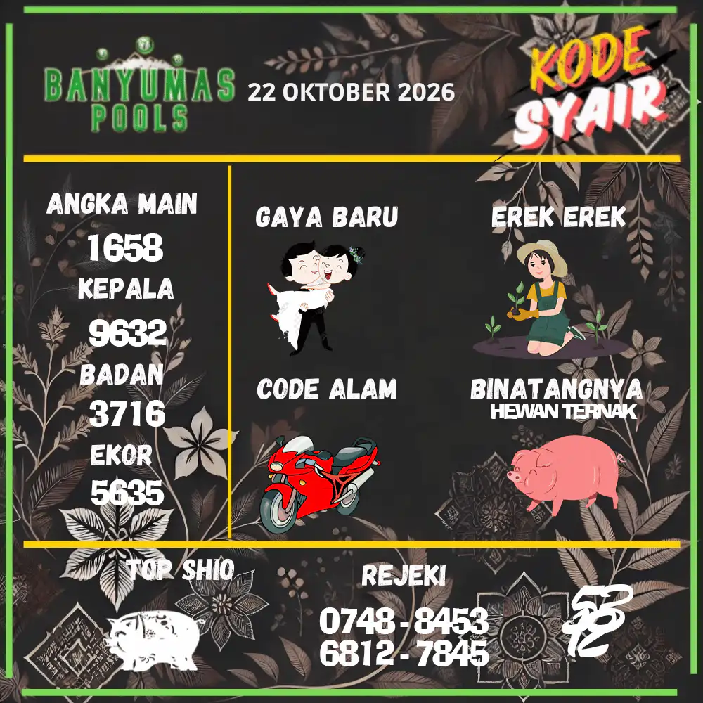 Kode Syair Banyumas Pools Oktober 2026
