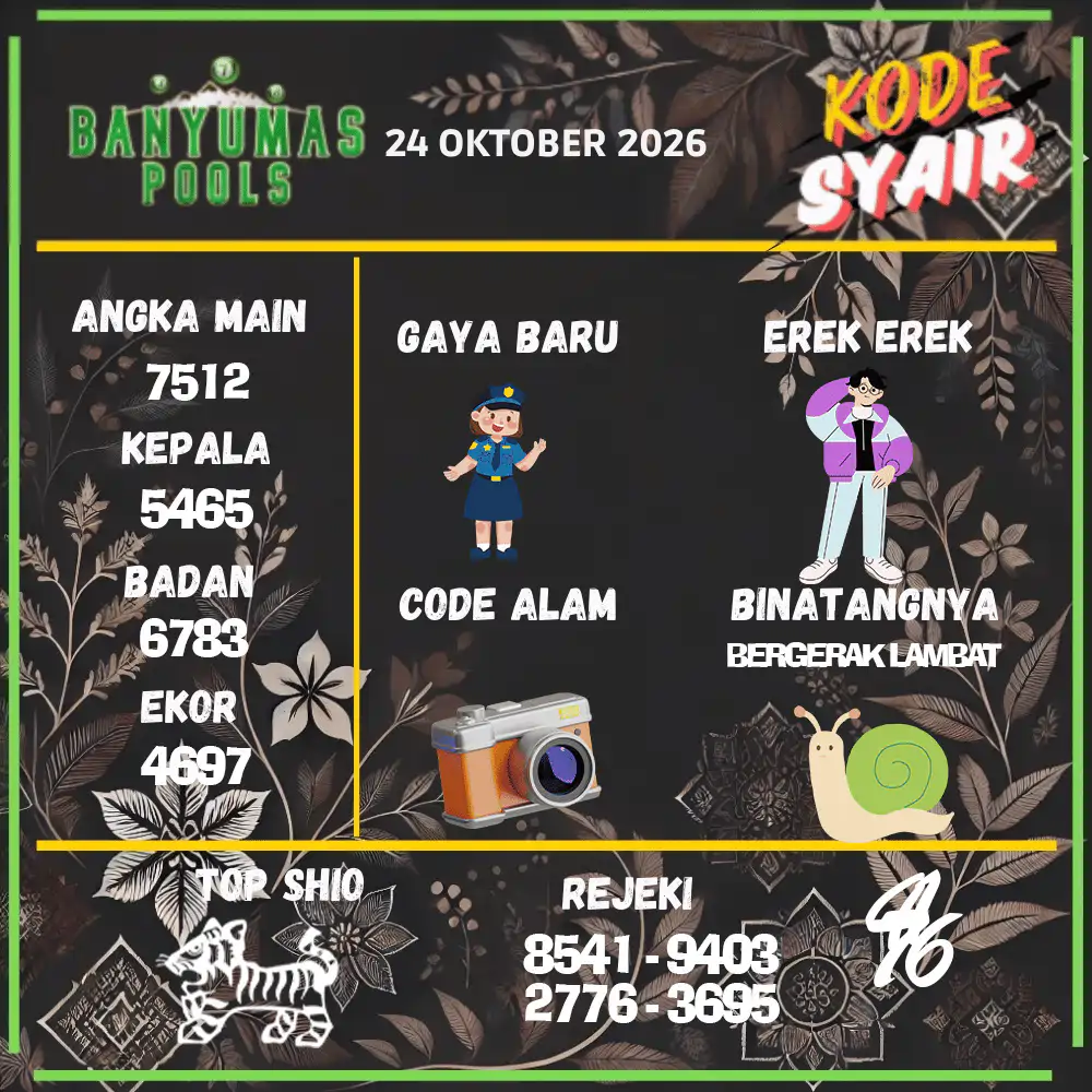 Kode Syair Banyumas Pools Oktober 2026

