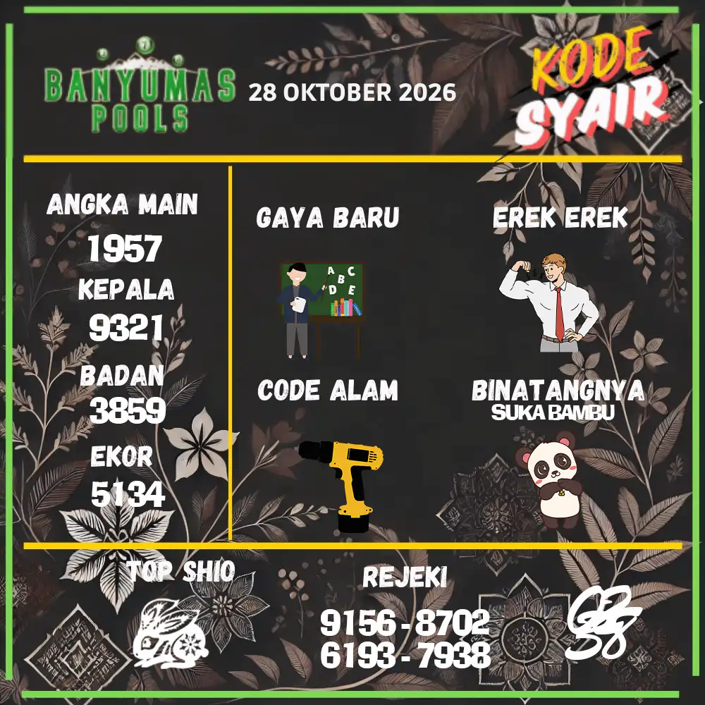 Kode Syair Banyumas Pools Oktober 2026
