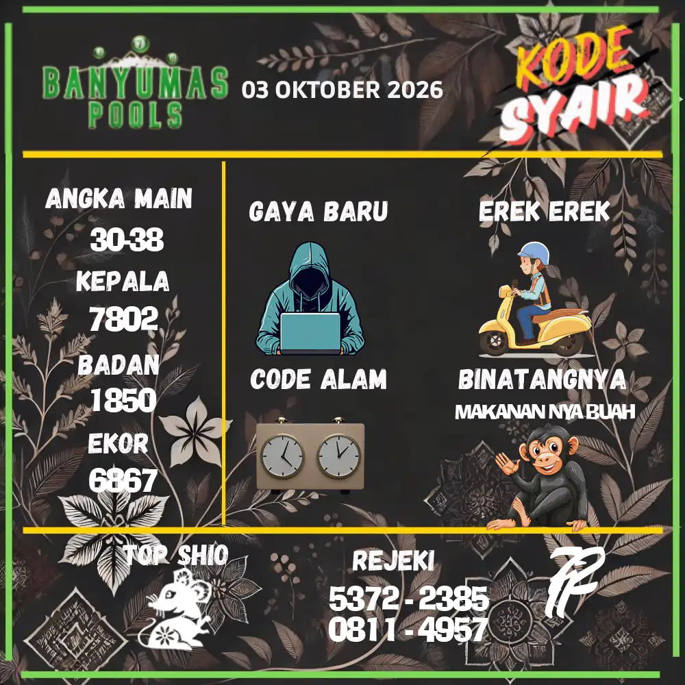 Kode Syair Banyumas Pools Oktober 2026 