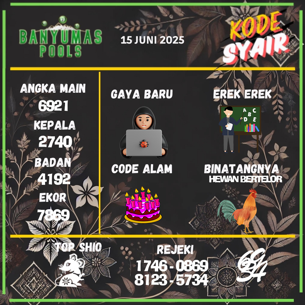 Kode Syair Banyumas Pools - Juni  Pools