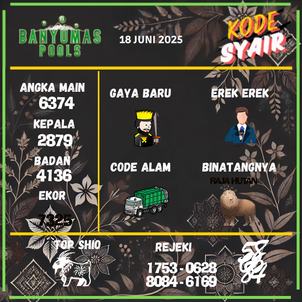 Kode Syair Banyumas Pools - Juni Pools