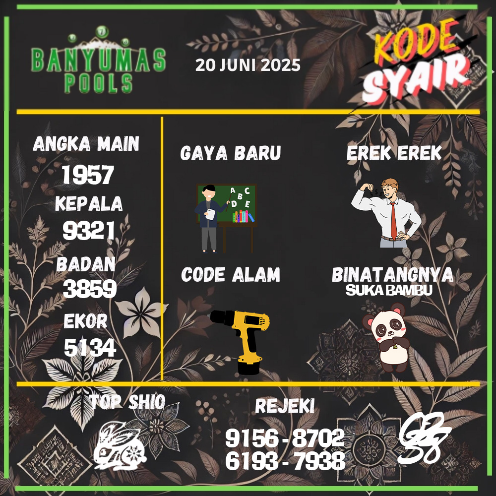 Kode Syair Banyumas Pools - Juni  Pools