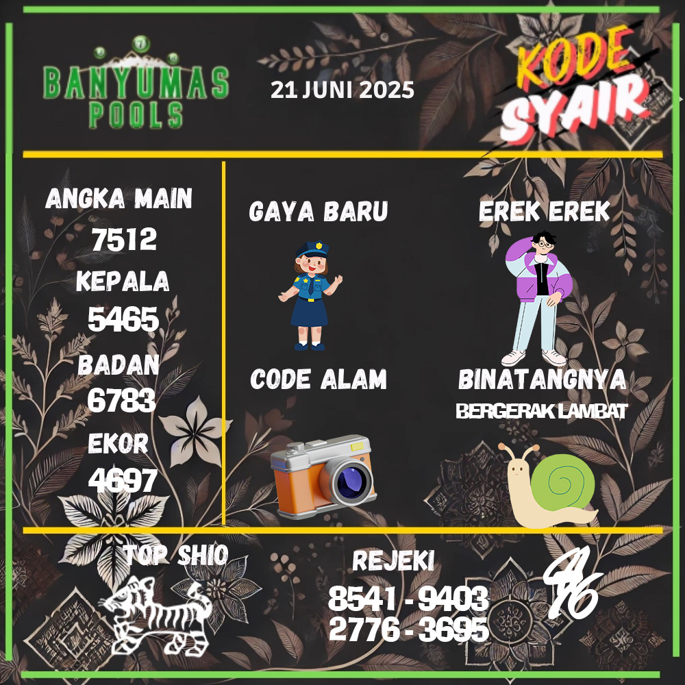 Kode Syair Banyumas Pools - Juni  Pools