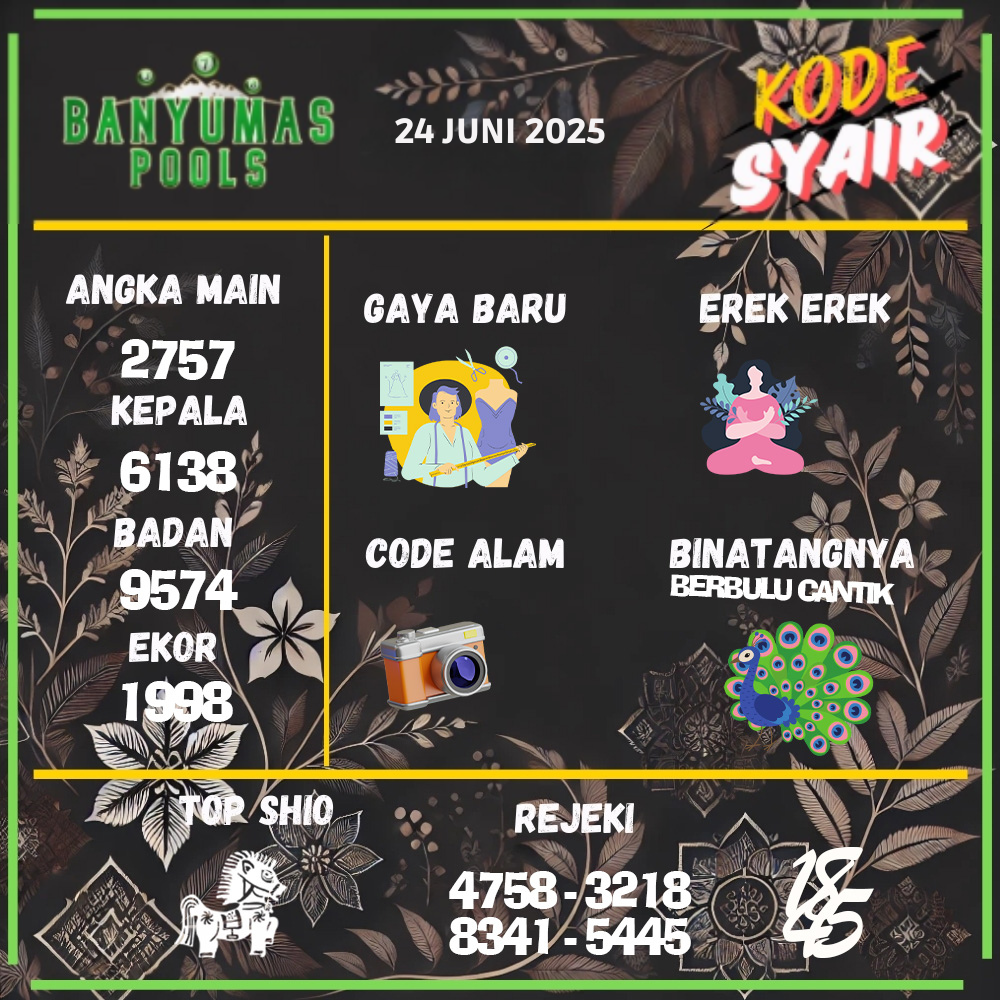 Kode Syair Banyumas Pools - Juni  Pools