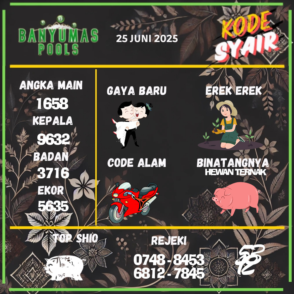 Kode Syair Banyumas Pools - Juni  Pools