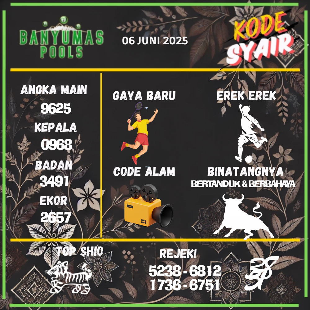 Kode Syair Banyumas Pools - Juni  Pools