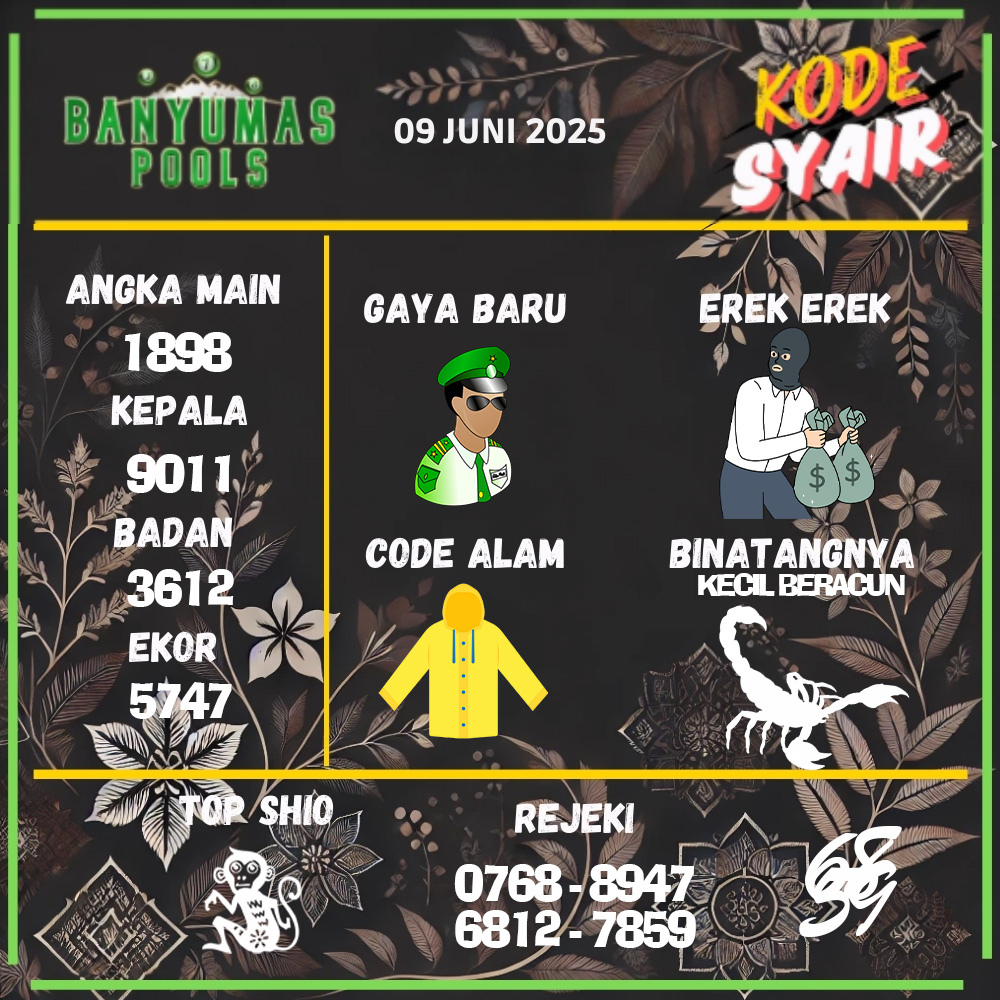 Kode Syair Banyumas Pools - Juni  Pools