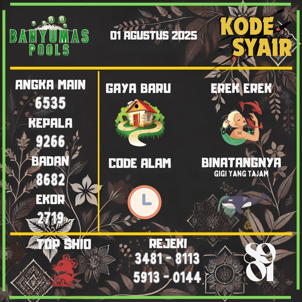 Kode Syair Banyumas Pools - Agustus Pools 
