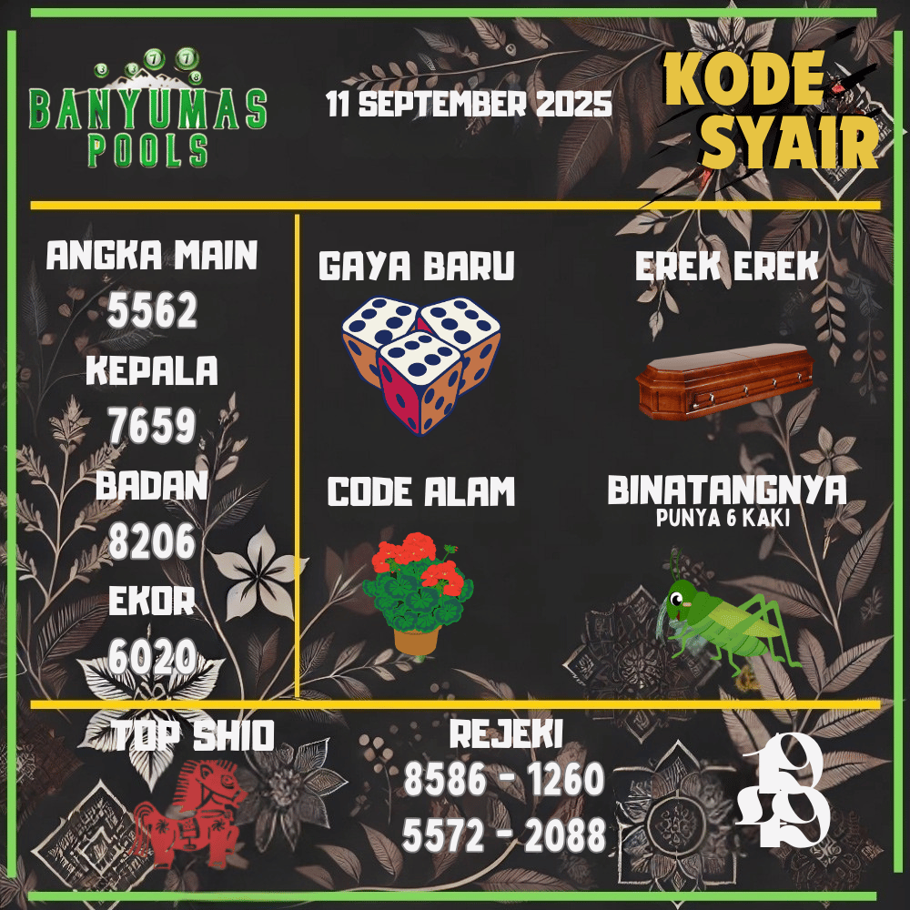 Kode Syair Banyumas Pools - September Pools 

