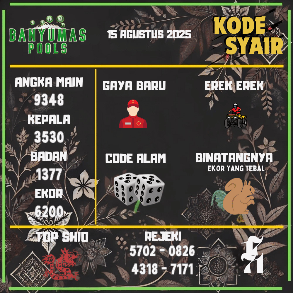 Kode Syair Banyumas Pools - Agustus Pools 
