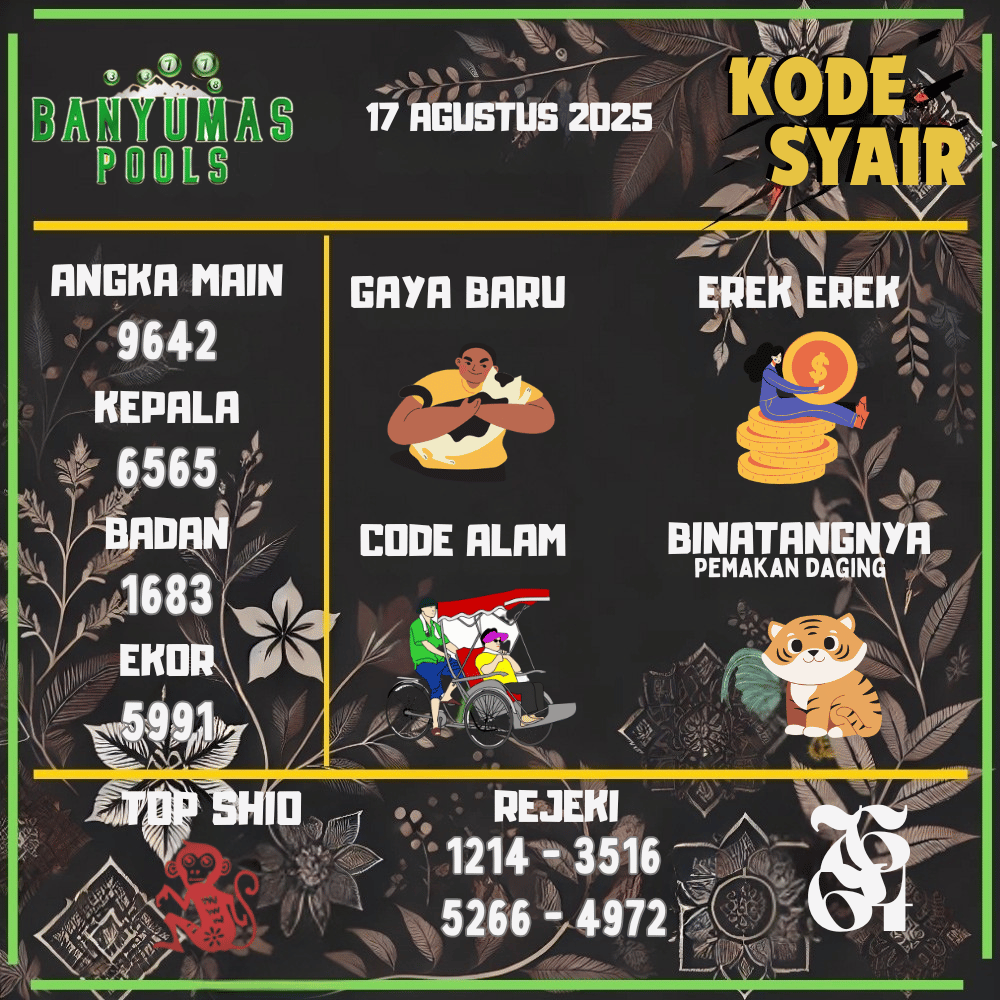 Kode Syair Banyumas Pools - Agustus Pools 
