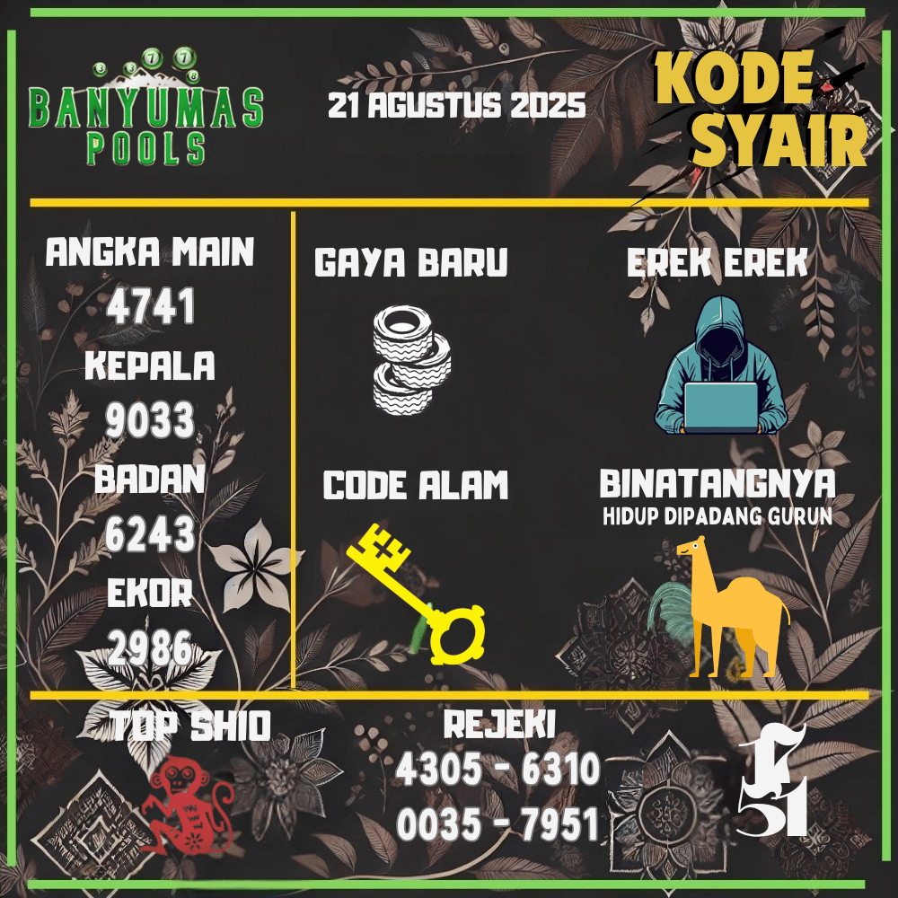 Kode Syair Banyumas Pools - Agustus Pools 
