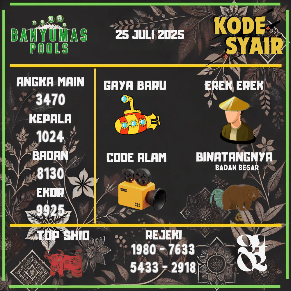 Kode Syair Banyumas Pools - Juli Pools 
