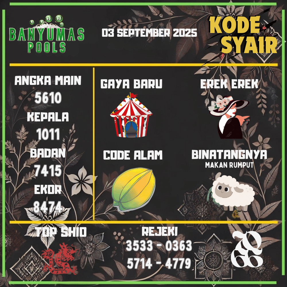 Kode Syair Banyumas Pools - September Pools 
