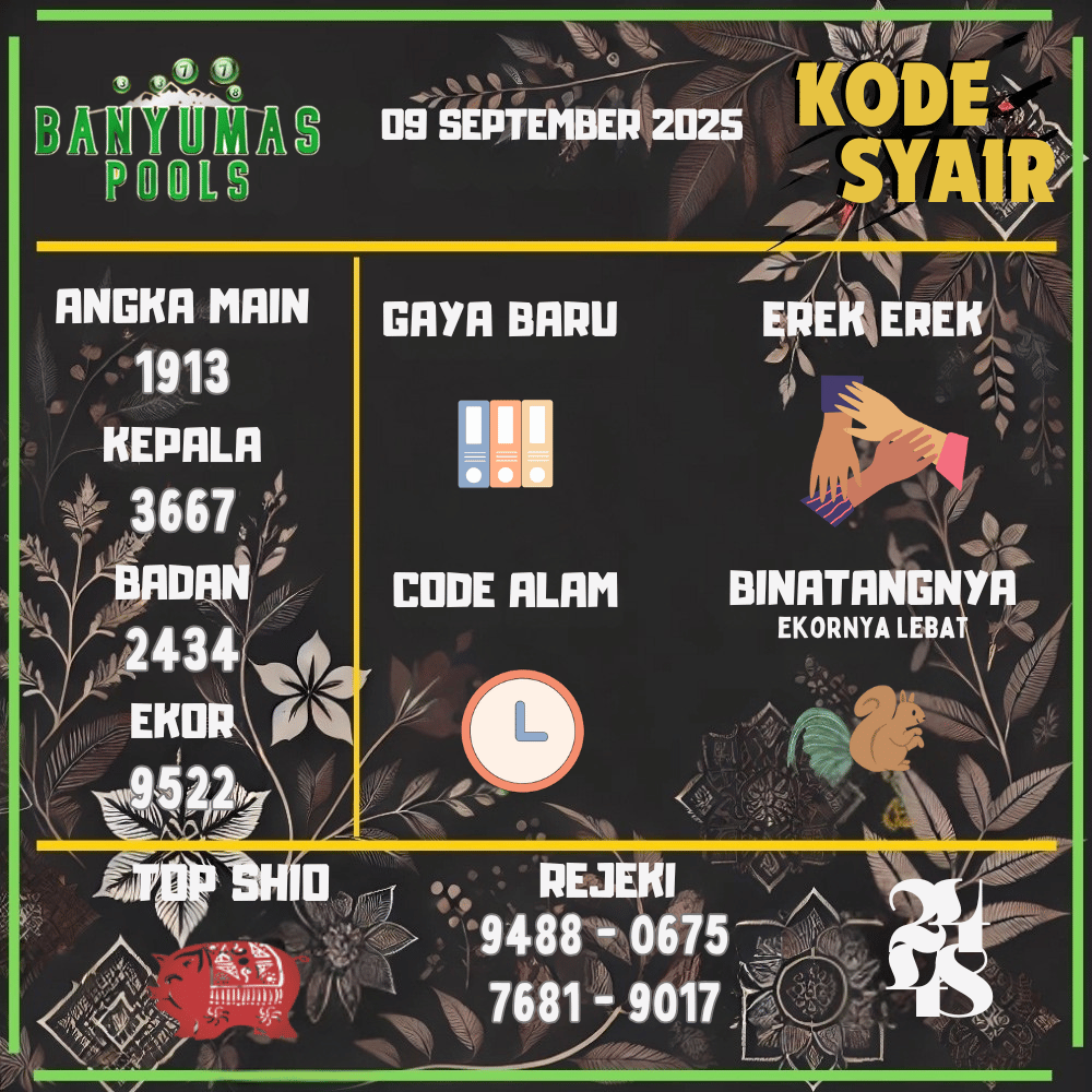 Kode Syair Banyumas Pools - September Pools 
